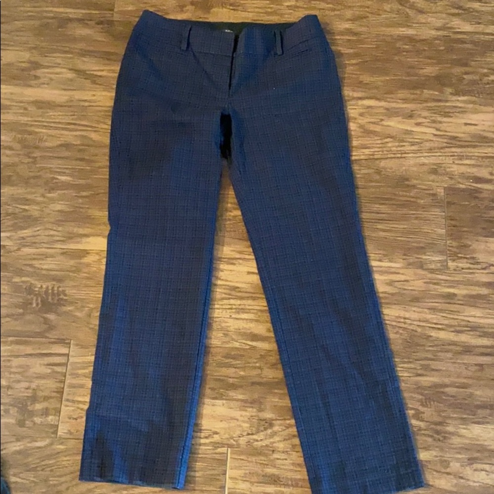 LOFT Blue black plaid dress pants